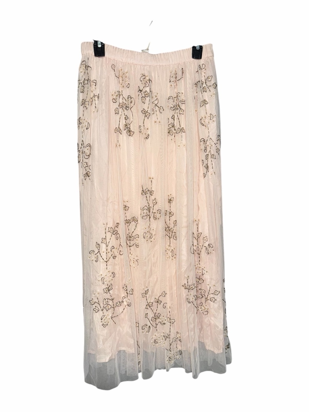 Sundance Blush Pink Beaded Maxi Skirt